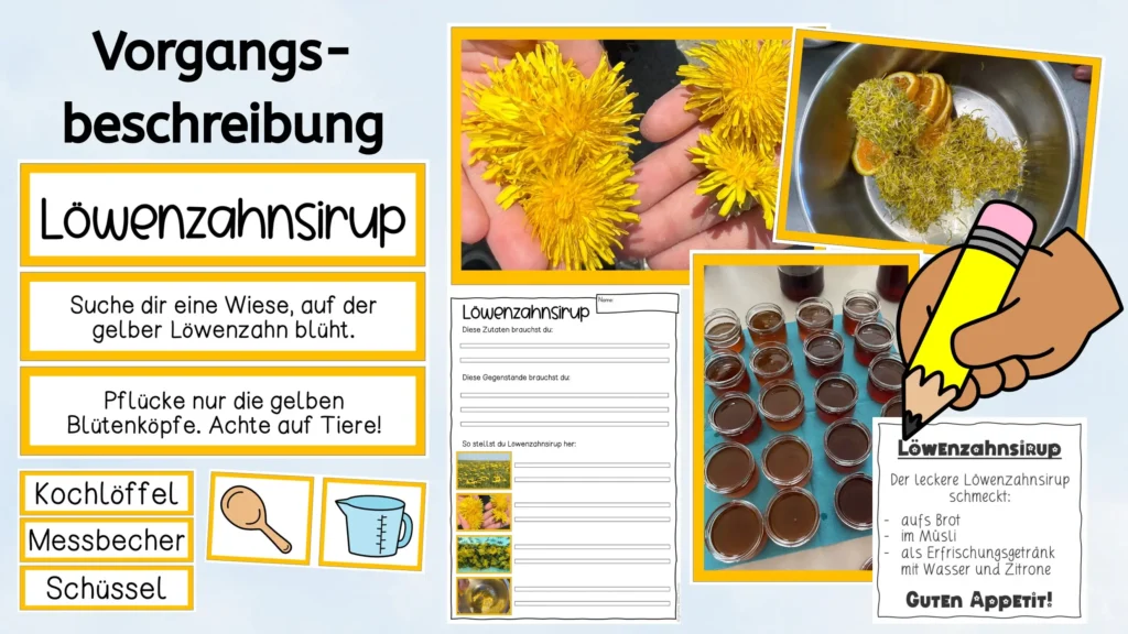 Vorgangsbeschreibung Löwenzahnsirup