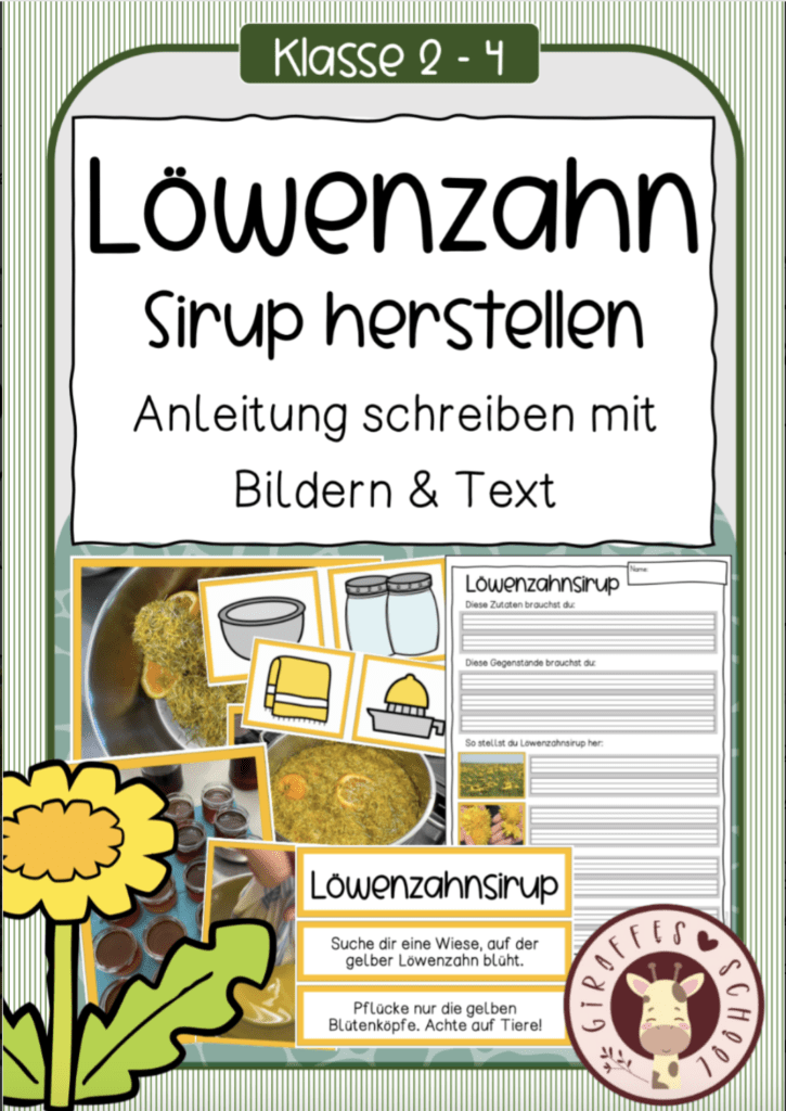 Löwenzahnsirup Unterrichtsmaterial