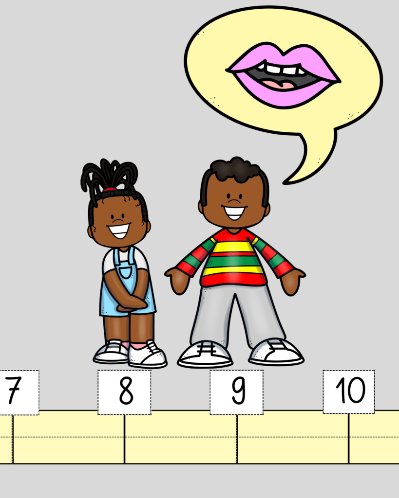 Zahlenstrahl 20 stehen