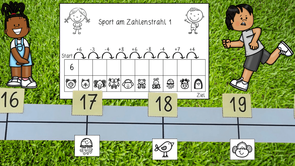 Rechnen am Zahlenstrahl 20