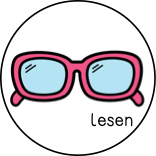 Symbol für den Bereich Lesen im Buchstabenweg