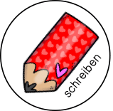 Symbol für den Bereich Schreiben im Buchstabenweg